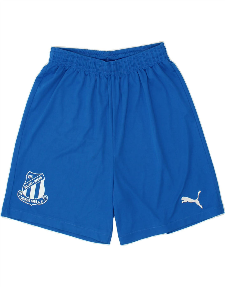 PUMA Boys Graphic Sport Shorts 15-16 Years  2XL Blue Vintage Puma and Second-Hand Puma from Messina Hembry 