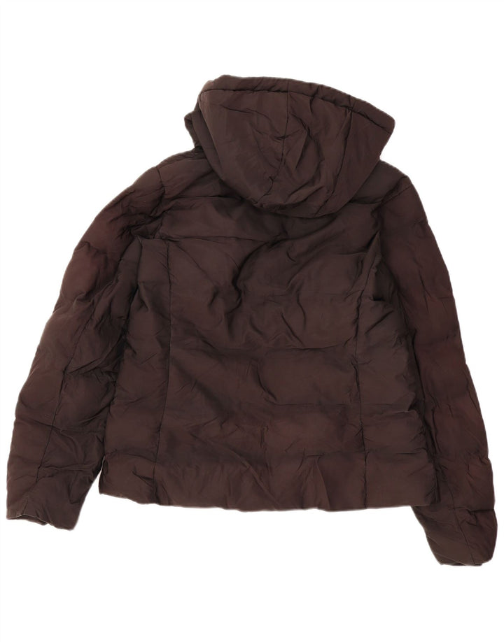 Zara Dame Hætte Polstret Jakke UK 14 Stor Sort Polyester