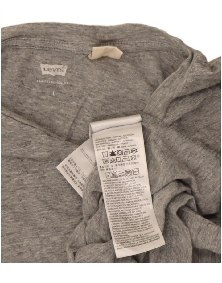 Levi's Herre grafisk T-shirt Top Stor grå flækket bomuld