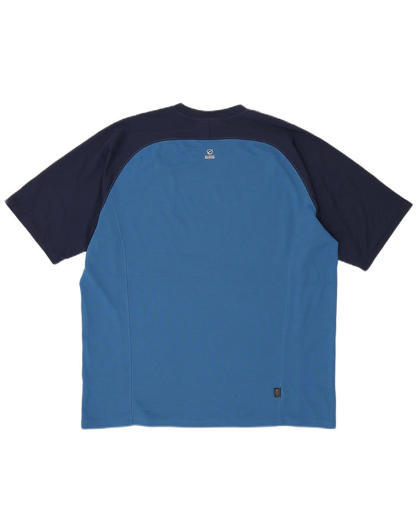 THE NORTH FACE Herre T-Shirt Top XL Blå Colourblock Polyester