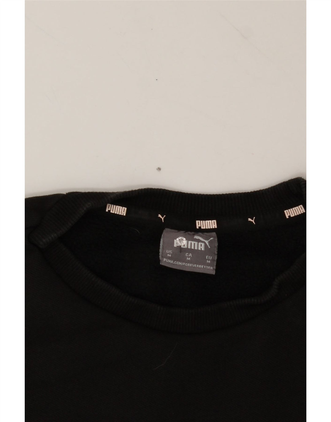 PUMA Mens Sweatshirt Jumper Medium Black Cotton Vintage Puma and Second-Hand Puma from Messina Hembry 