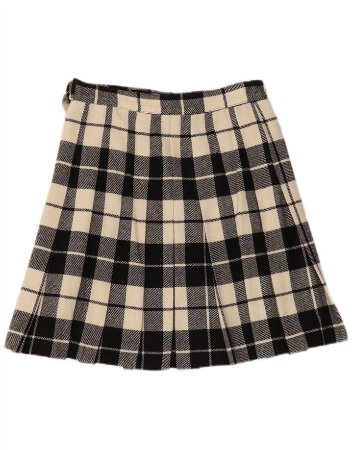 Silvy Womens Wrap Nederdel IT 44 Medium W26 Sort Plaid Uld