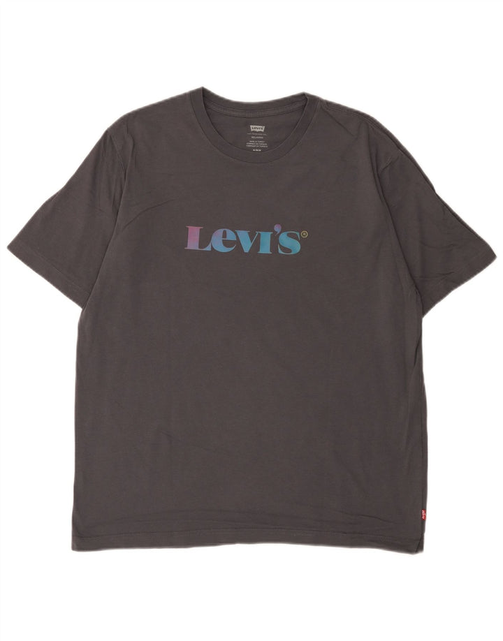 Levi's Herre afslappet grafisk T-shirt top mellemgrå