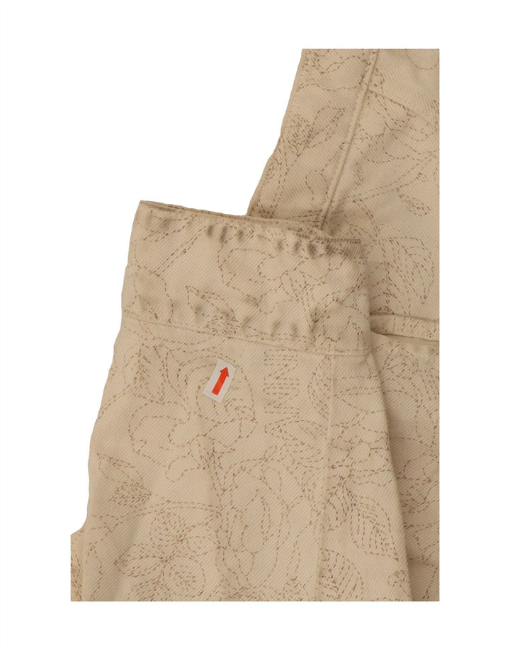 GANNI X LEVI'S Womens Bomber Jacket UK 10 Small Beige Floral Classic Vintage GANNI x LEVI'S and Second-Hand GANNI x LEVI'S from Messina Hembry 