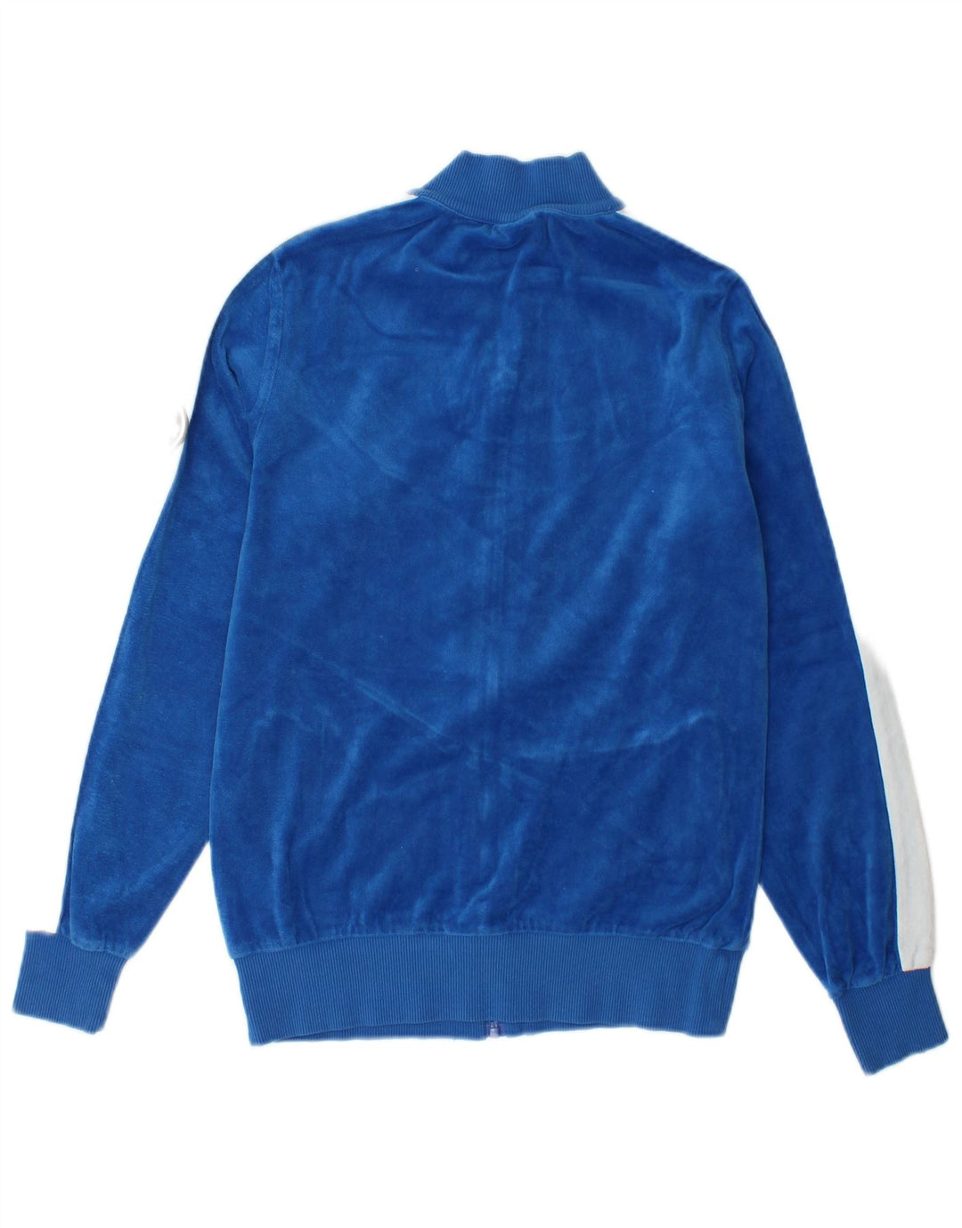 Colmar Dame Velour Træningsdragt Top Jacket UK 10 Small Blue Cotton