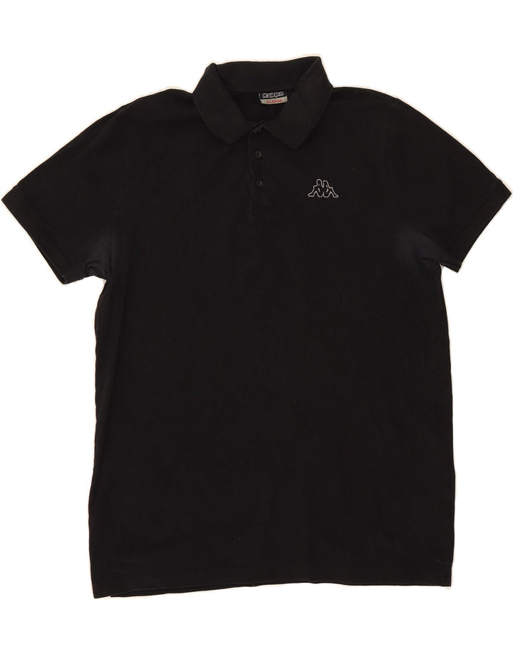 KAPPA Mens Polo Shirt XL Black Cotton Vintage Kappa and Second-Hand Kappa from Messina Hembry 