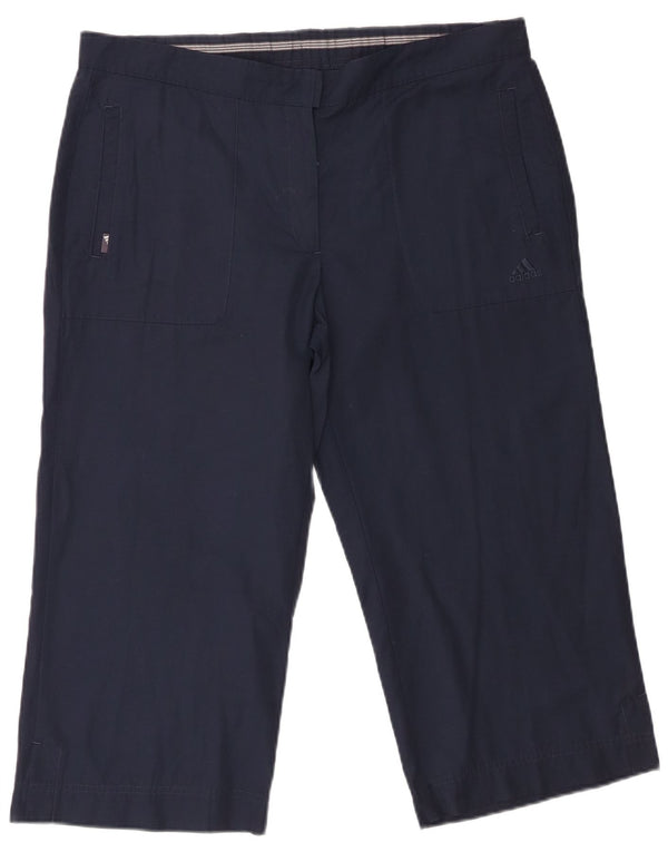 Adidas Lige Capri-bukser til kvinder UK 16 Large W36 L21 Marineblå Bomuld