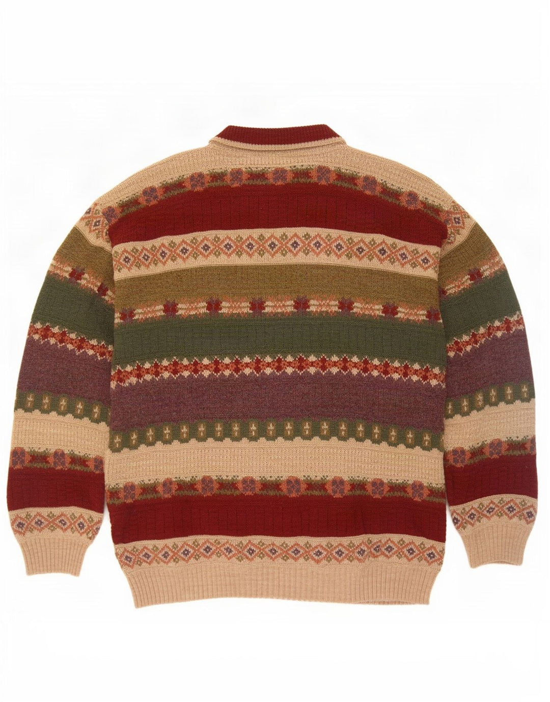Vintage Herre rund hals sweater IT 50 Medium Flerfarvet Fair Isle