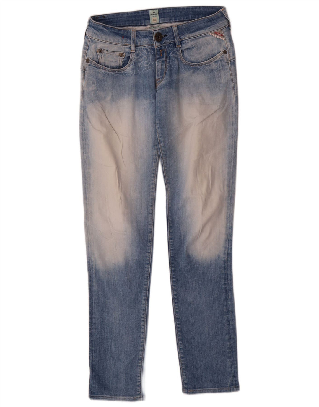 Replay Dame Skinny Jeans W28 L30 Blå