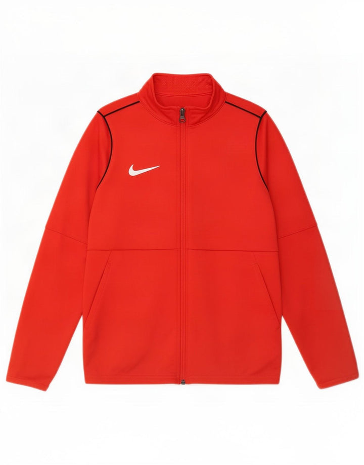 Nike drenge Dri Fit træningsdragt topjakke 10-11 år medium rød polyester