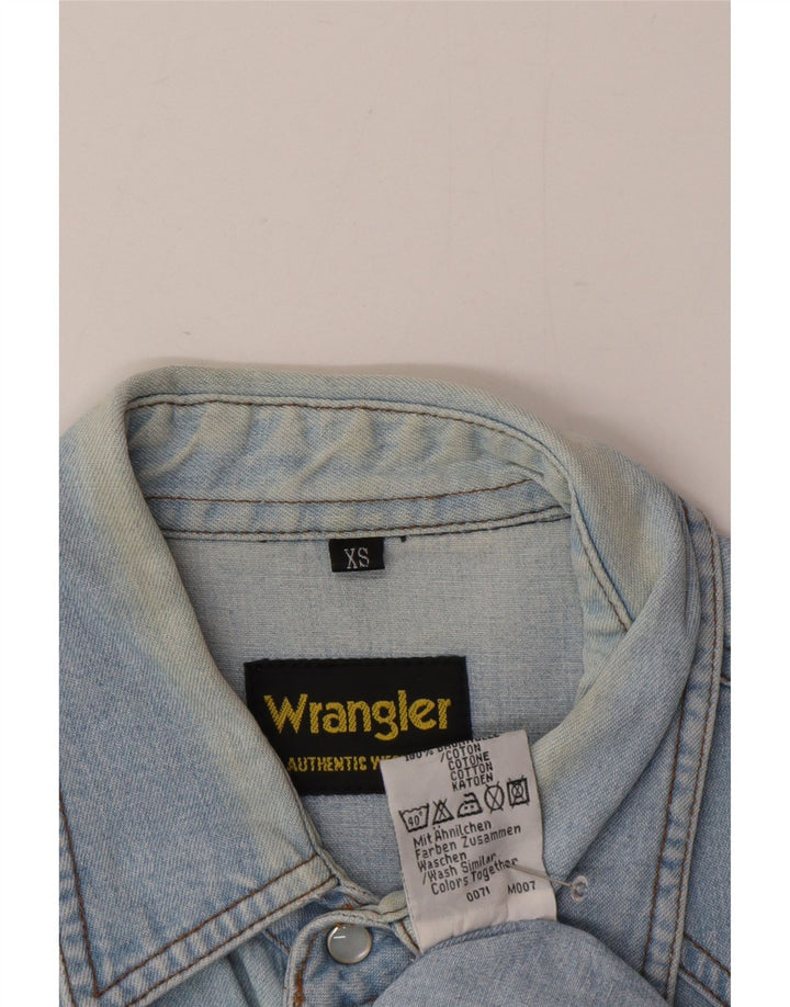 Wrangler Denimskjorte til mænd XS Blå bomuld