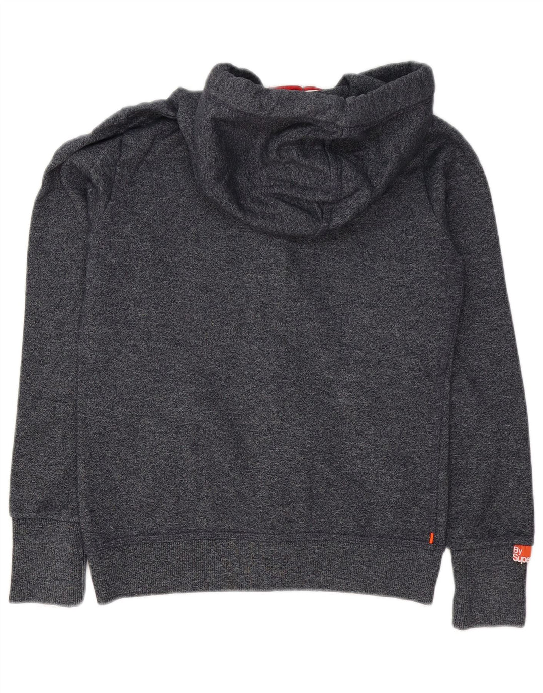 Superdry Hættetrøje med lynlås til mænd mellemgrå flækket bomuld