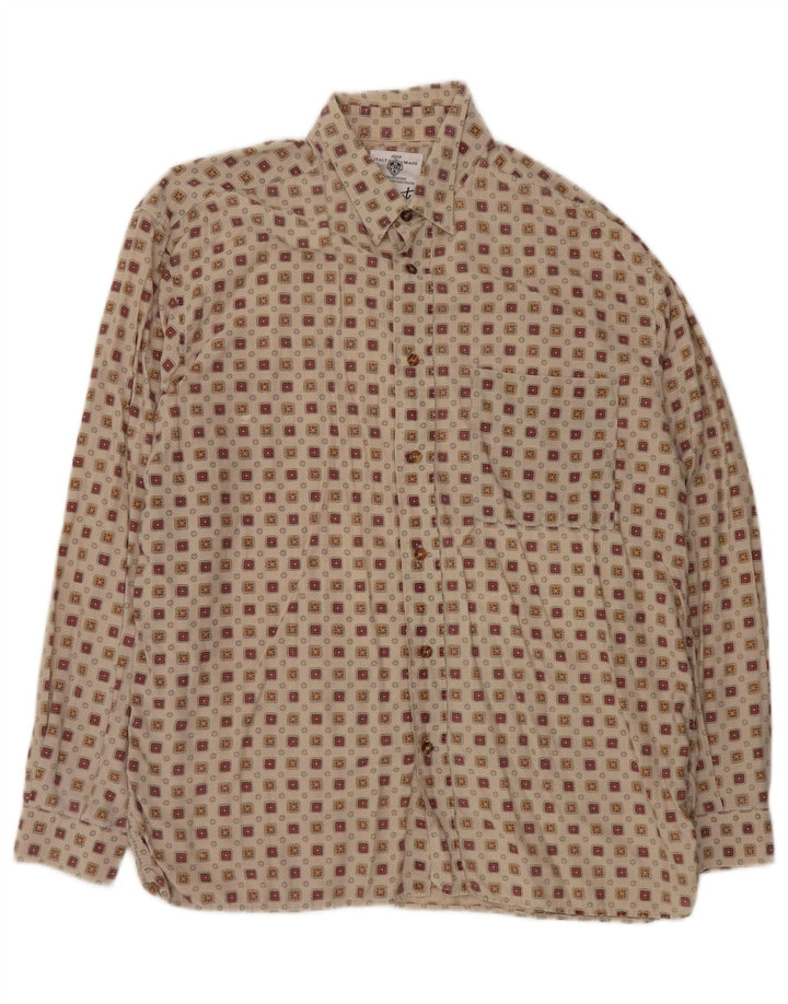 Raybest Herreskjorte XL Beige Geometrisk