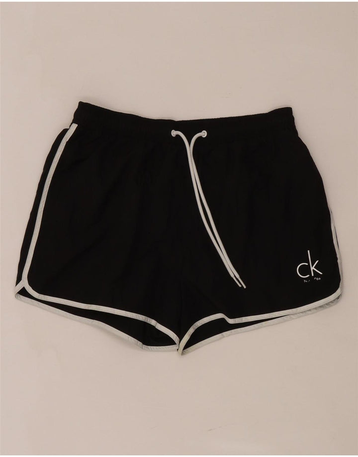 Calvin Klein Svømmeshorts til kvinder UK 10 Small Black Polyester