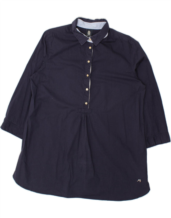MARINA YACHTING Womens 3/4 Sleeve Pullover Shirt UK 20 2XL Navy Blue Vintage Marina Yachting and Second-Hand Marina Yachting from Messina Hembry 