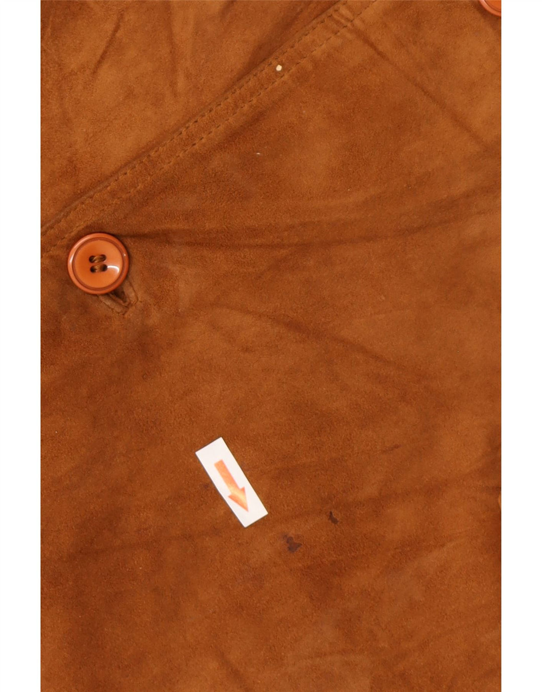 Vintage Herre Ruskind Bomber Jacket IT 56 3XL Brun Ruskind