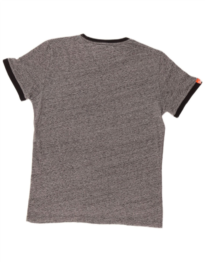 Superdry T-shirt top til mænd, stor grå flækket