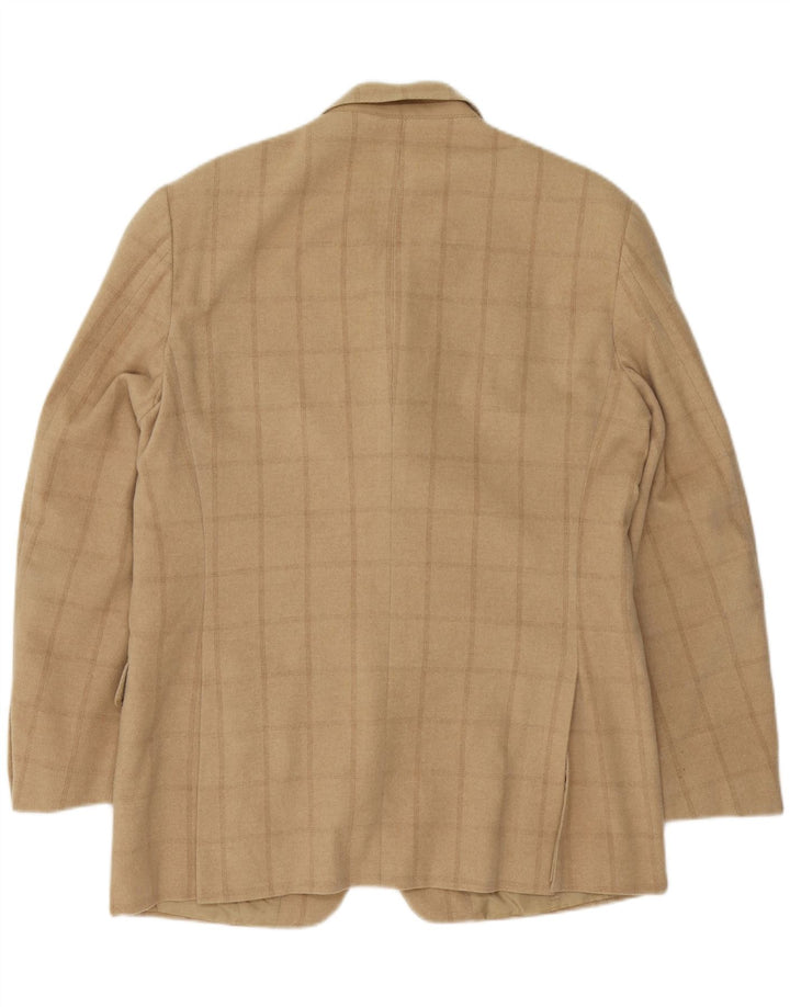 CERRUTI 1881 Herre 3-knaps blazerjakke UK 38 Medium Beige Check