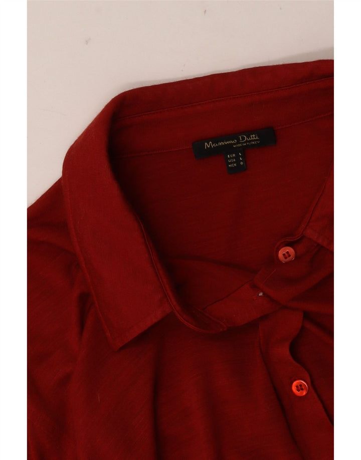 Massimo Dutti Dameskjorte UK 16 Stor Rød