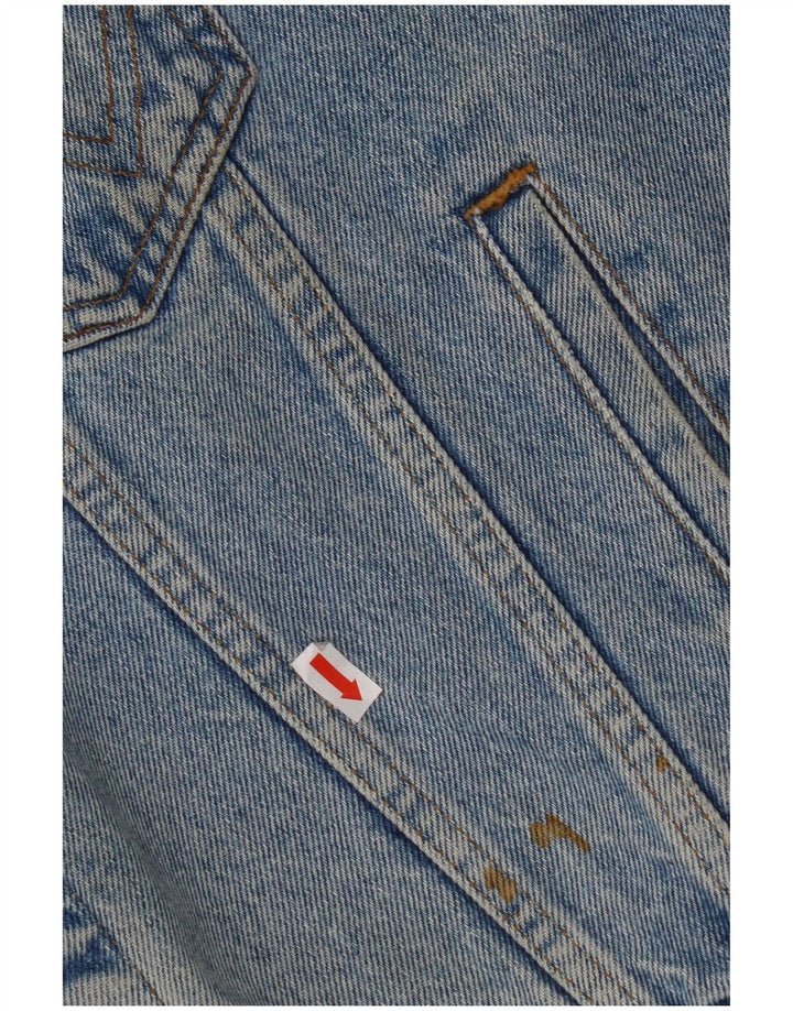 WRANGLER Herre Loose Fit Denim Gilet UK 36 Small Blue Cotton