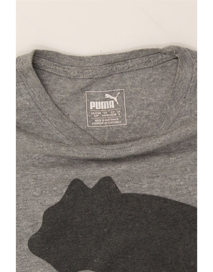 PUMA Mens Graphic T-Shirt Top Small Grey Cotton Vintage Puma and Second-Hand Puma from Messina Hembry 