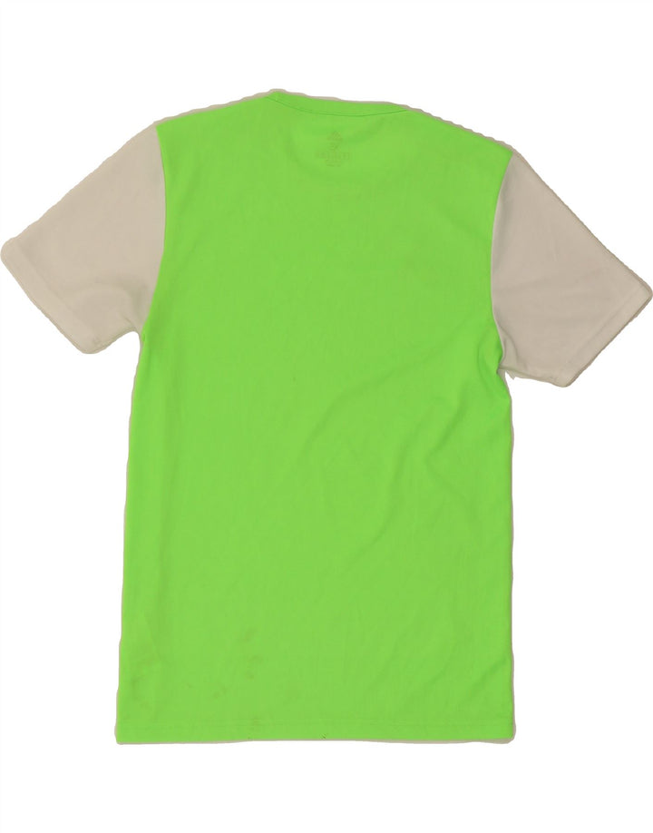 ADIDAS Mens Climalite T-Shirt Top XS Green Colourblock Polyester Vintage Adidas and Second-Hand Adidas from Messina Hembry 