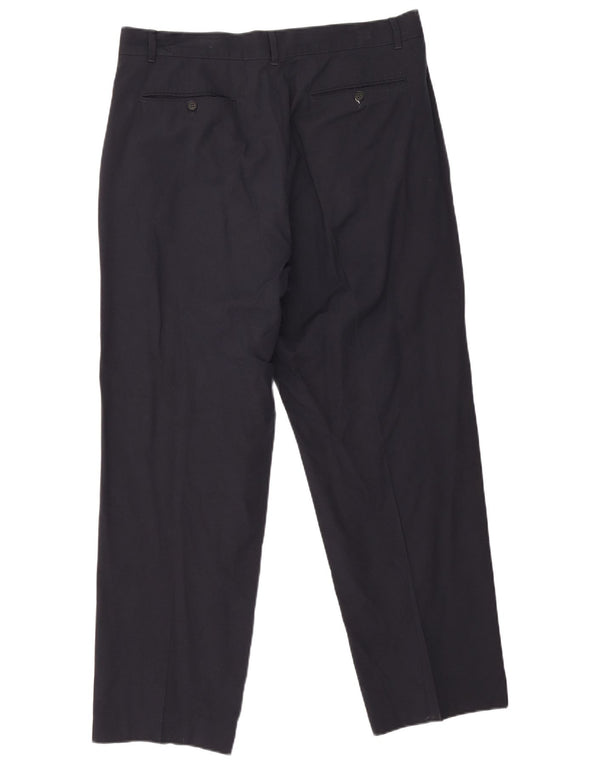 Sisley Herre Pegged Suit Bukser W38 L28 Marineblå Viscose Classic