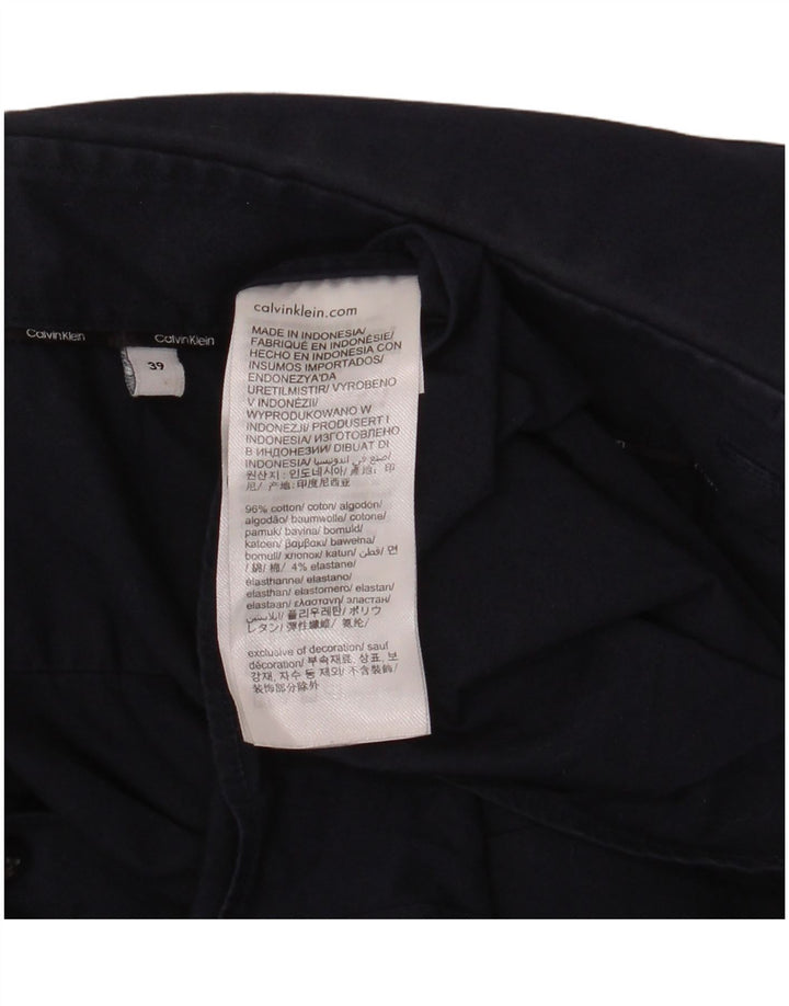 CALVIN KLEIN Herre Slim Fit skjorte str. 39 Medium Navyblå Bomuld