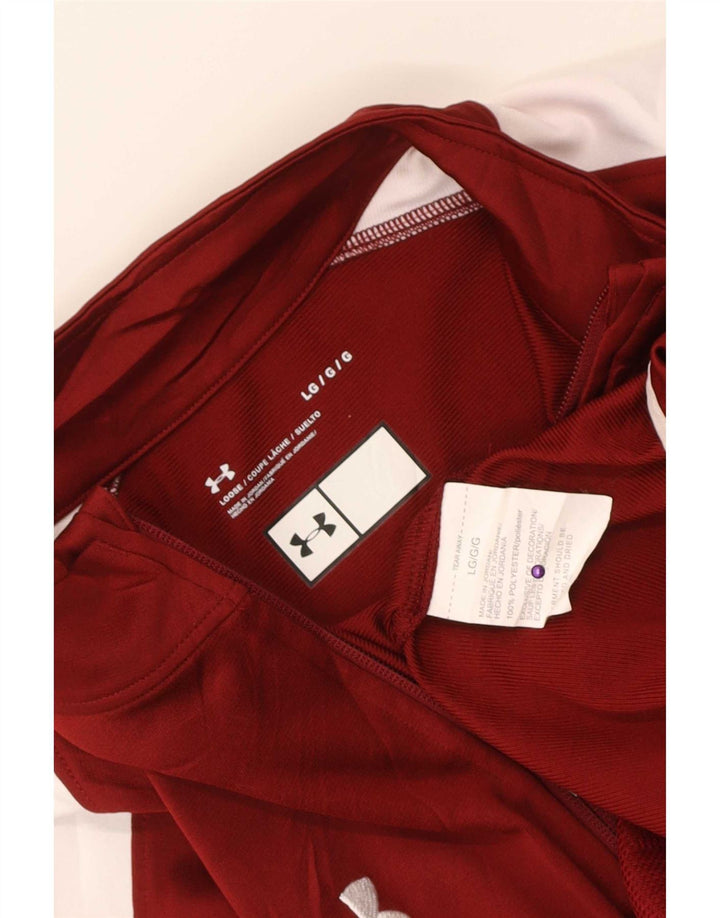 Under Armour Herre træningsdragt Topjakke Large Burgundy Colourblock Polyester