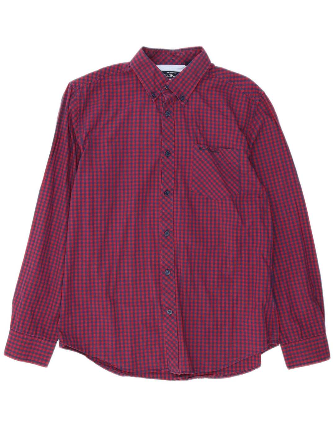 BEN SHERMAN Herreskjorte Medium Rød Gingham Bomuld
