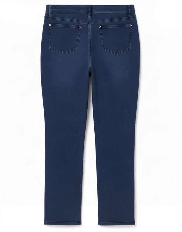 Orvis lige jeans til kvinder US 14 XL W34 L32 Marineblå bomuld