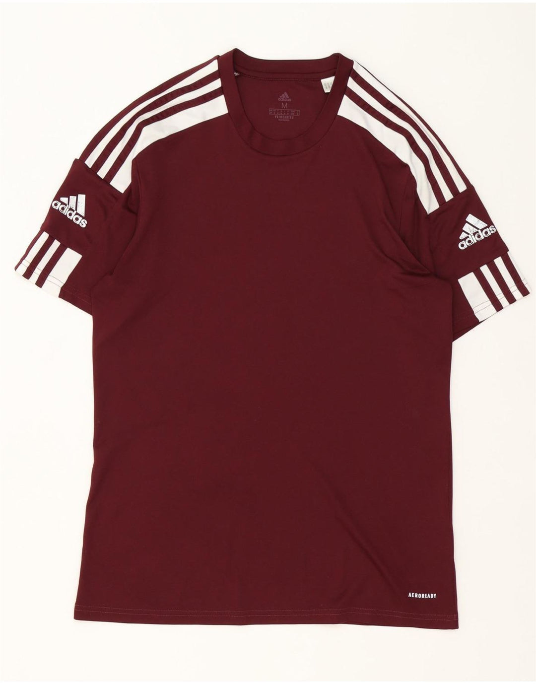 Adidas Herre Aeroready T-Shirt Top Medium Burgundy Polyester