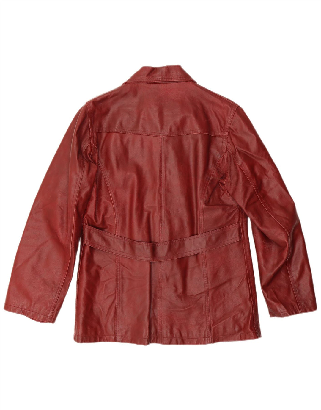 Bayside Dame Læderjakke UK 14 Large Burgundy Læder