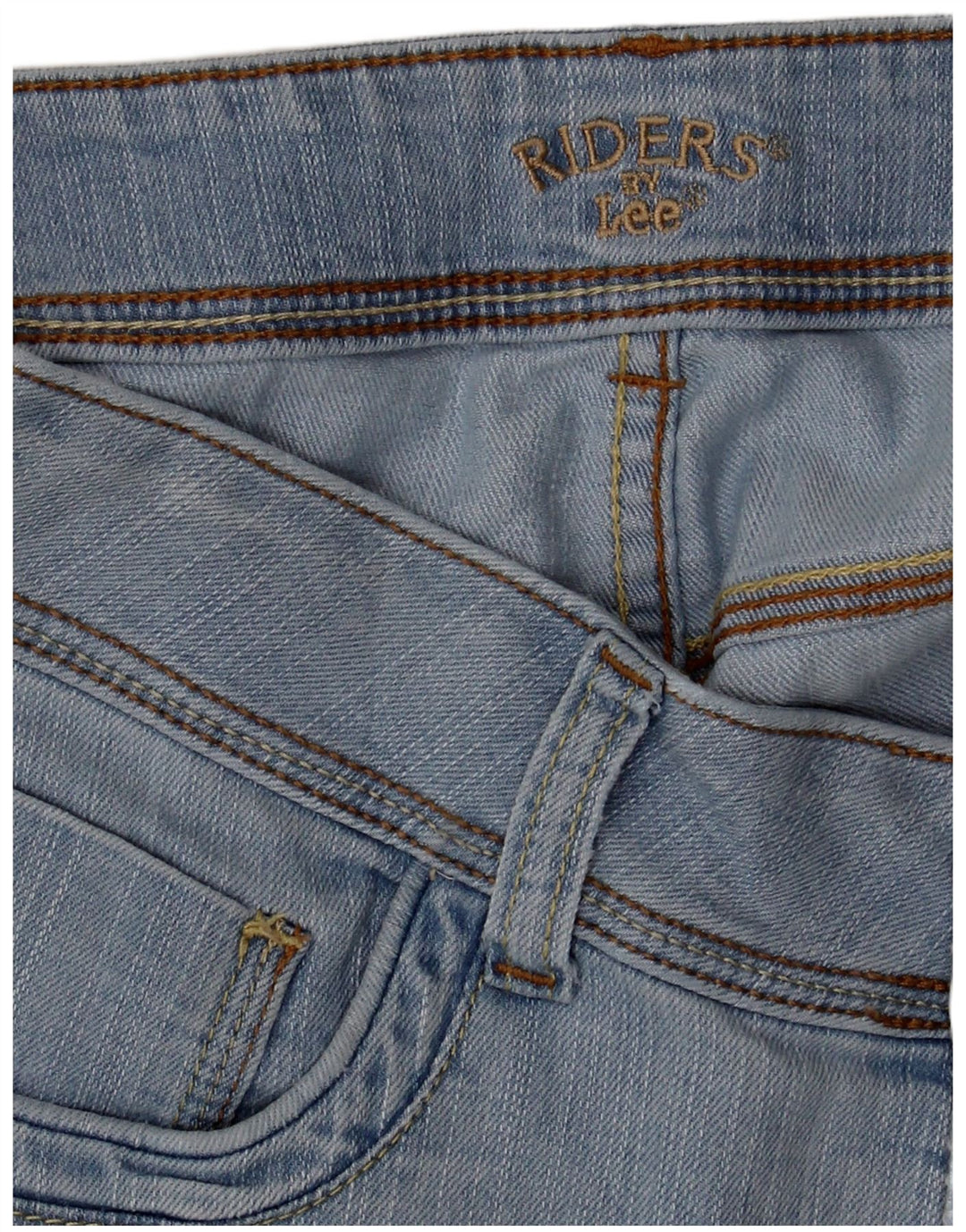 Lee Womens Riders Denim Shorts W34 Large Blue