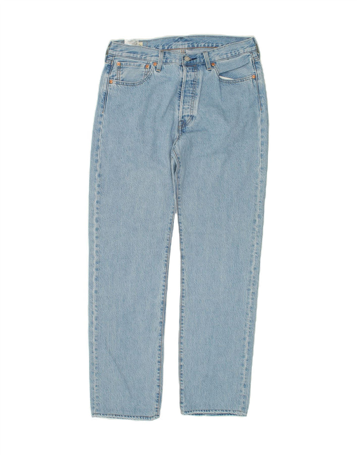 LEVI'S Herre 504 Straight Jeans W33 L32 Blå Bomuld