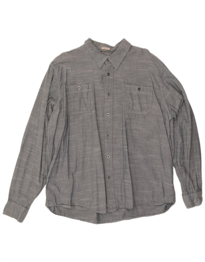 WRANGLER Herreskjorte 2XL Grå Flecked Bomuld