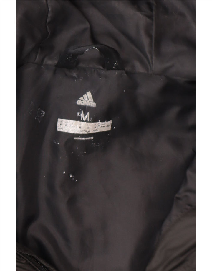 Adidas Polstret hættejakke til kvinder UK 12/14 Medium Sort