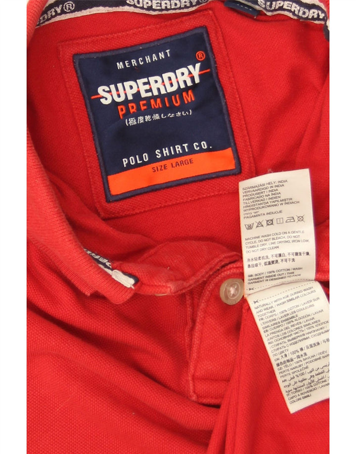 Superdry herre poloskjorte stor rød bomuld