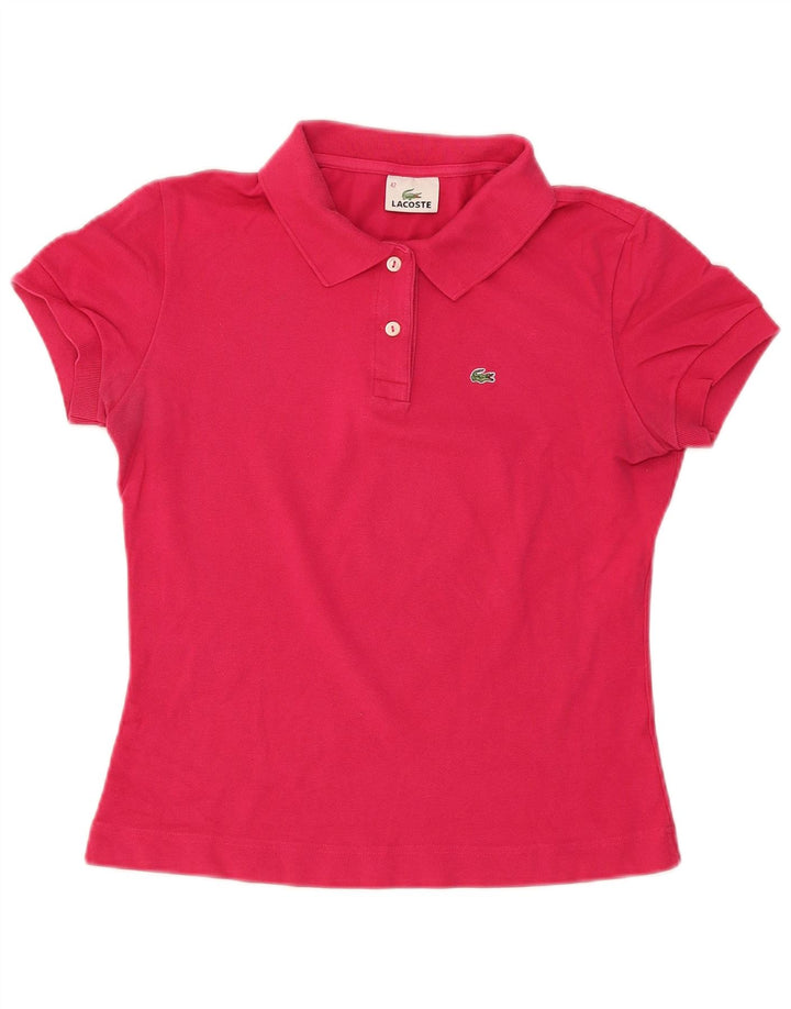 Lacoste Dame Polo Shirt Størrelse 42 Large Pink Bomuld