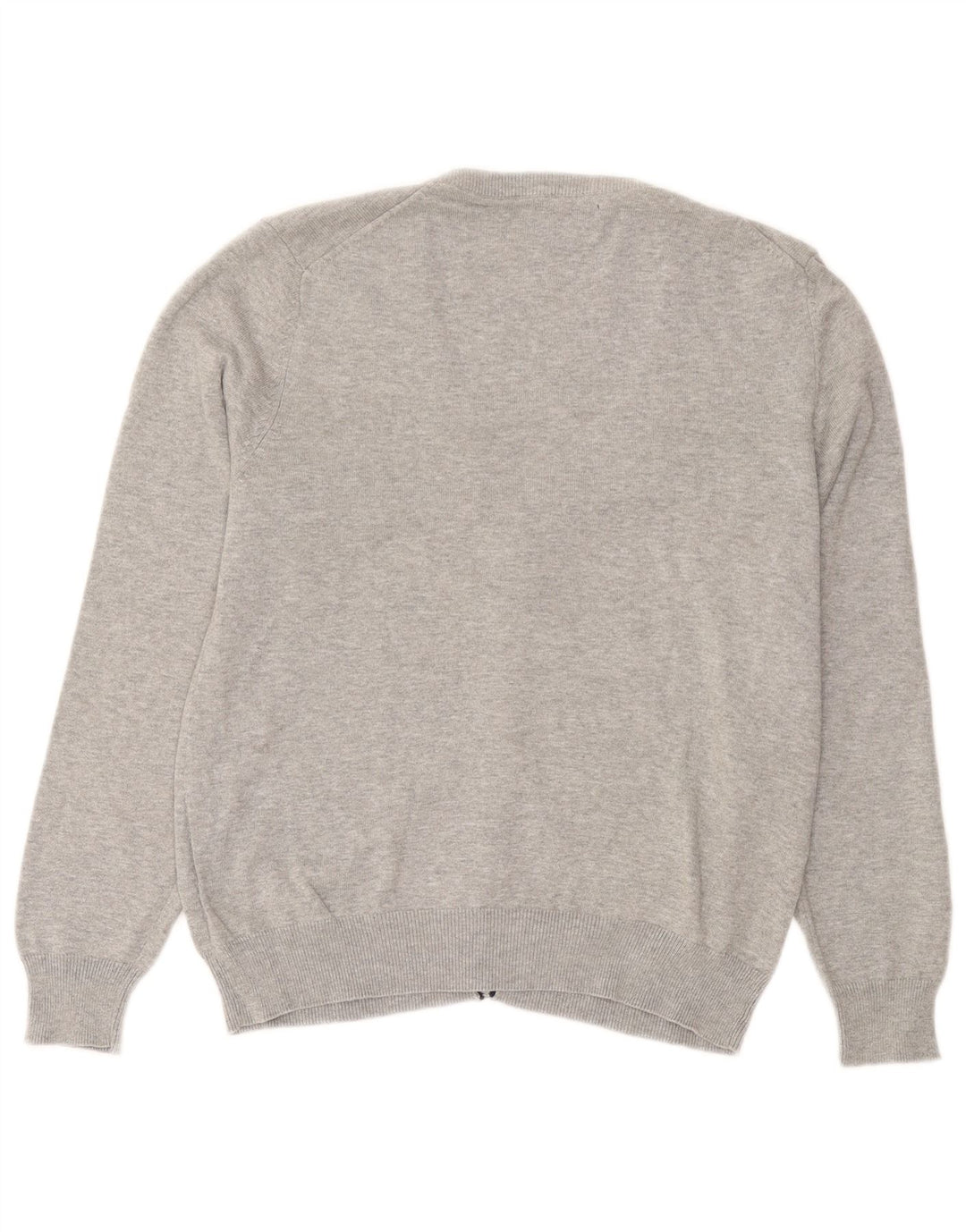 Kappa herre cardigan sweater lille grå flækket bomuld