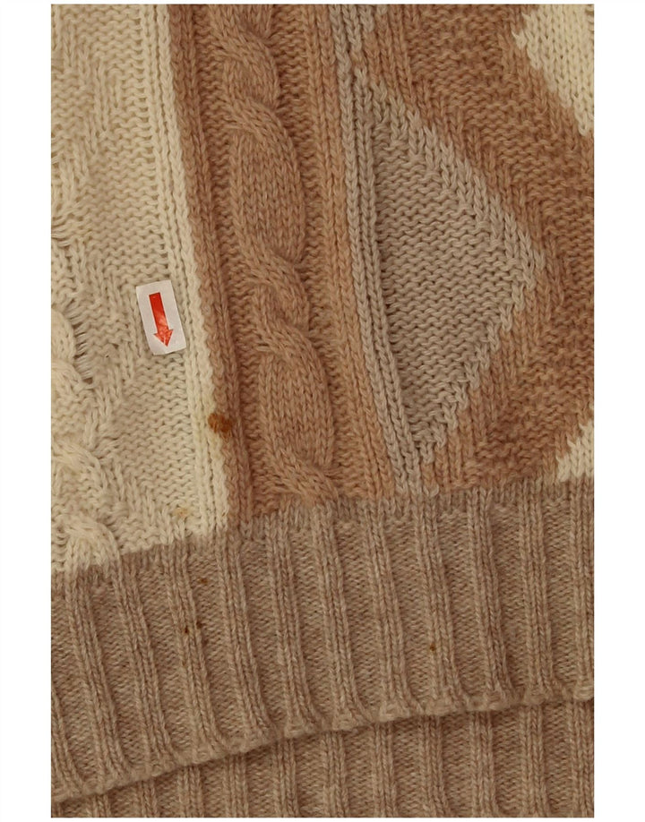 Stefanel Herre Boat Neck Jumper Sweater 2XL Flerfarvet Geometrisk