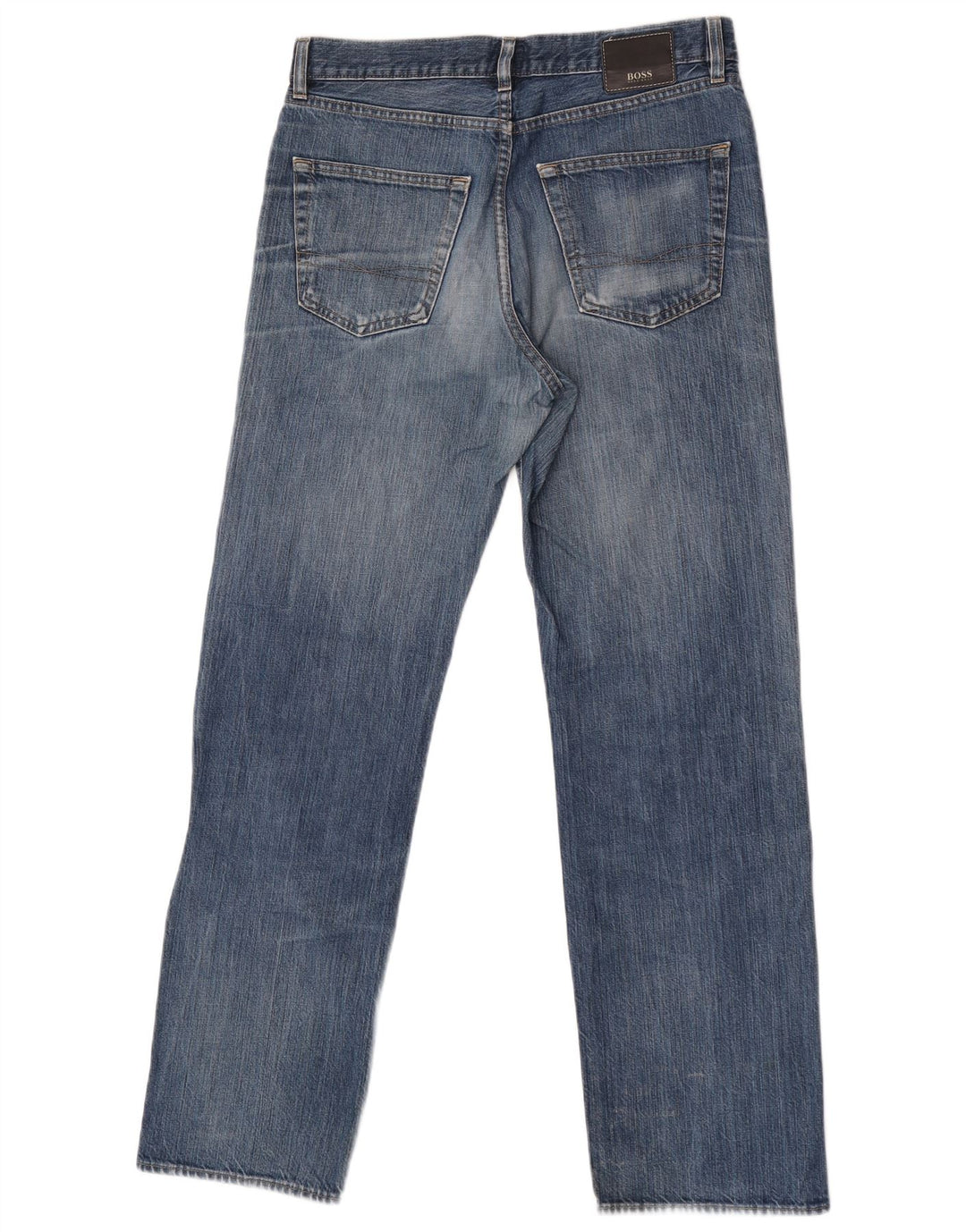Hugo Boss Straight Jeans til mænd W33 L32 blå bomuld