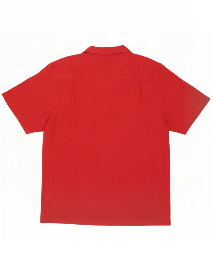 Tommy Bahama Kortærmet Herreskjorte Stor Rød Silk