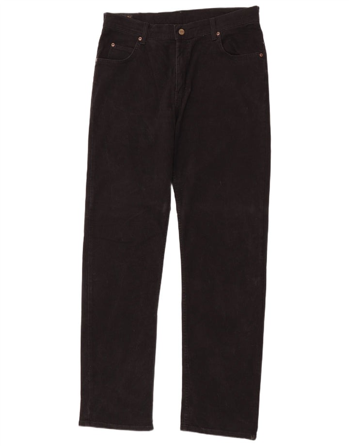 Lee Mens Brooklyn Straight Jeans W36 L36 Sort Bomuld