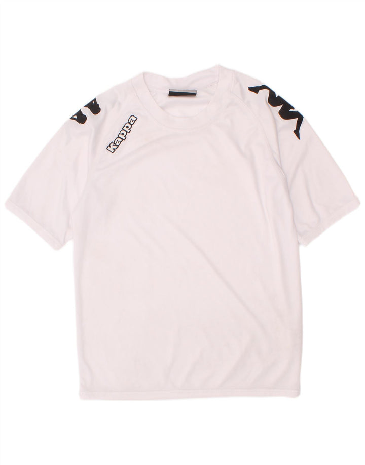 Kappa Boys Grafisk T-Shirt Top 9-10 År Hvid Polyester