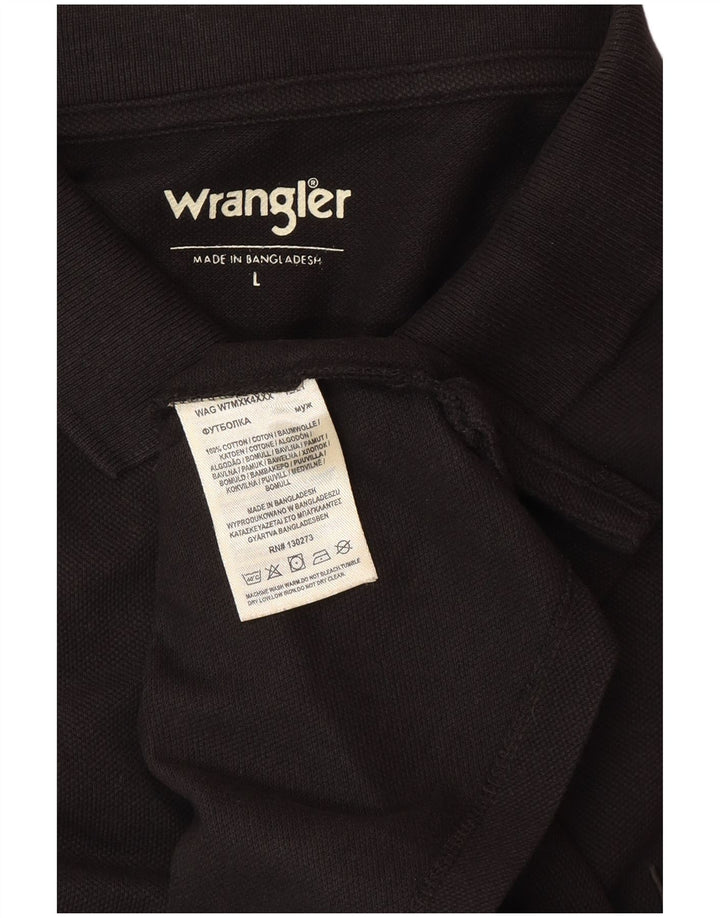 WRANGLER Poloshirt til mænd Stor sort bomuld