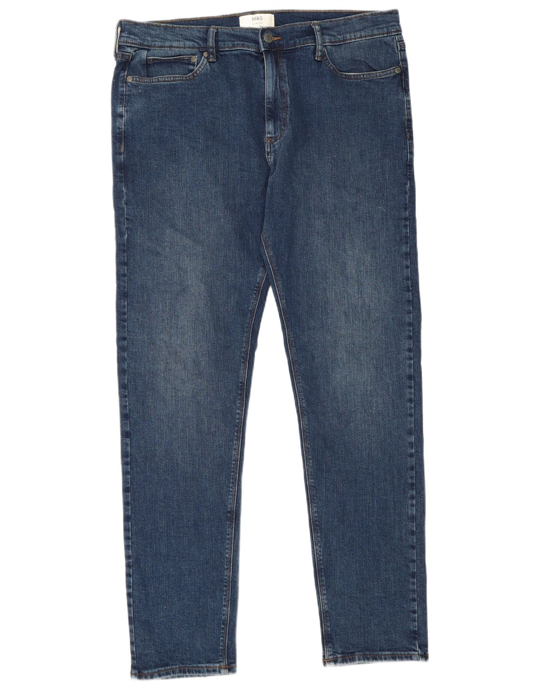 Marks & Spencer Herre Slim Jeans W36 L33 Blå Bomuld