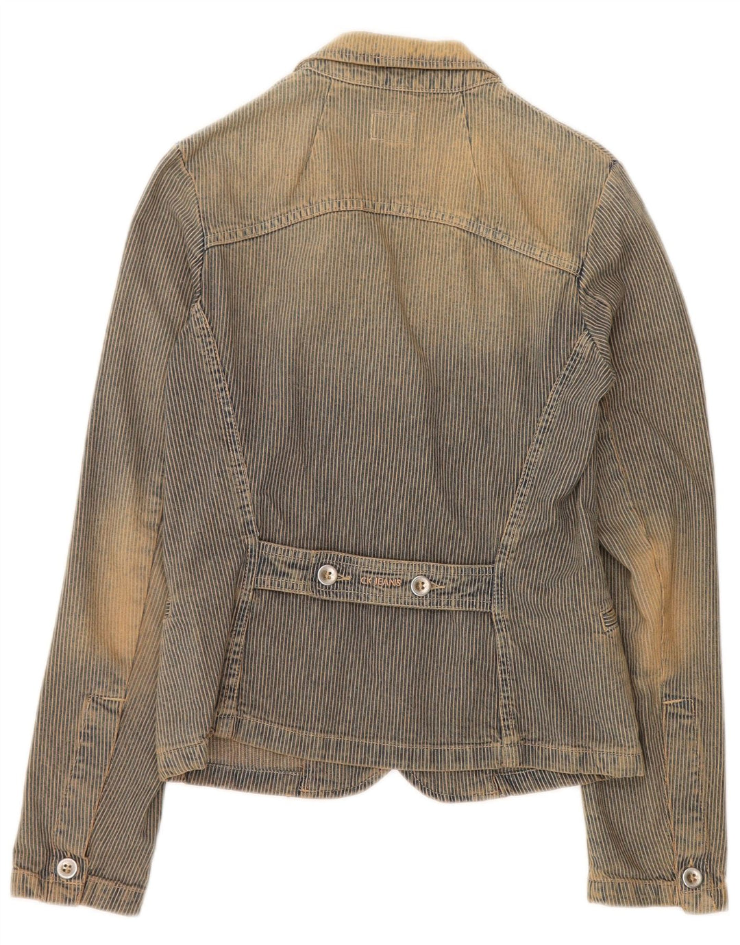 Calvin Klein Jeans Dame 3 Button Blazer Jacket UK 10 Small Blue