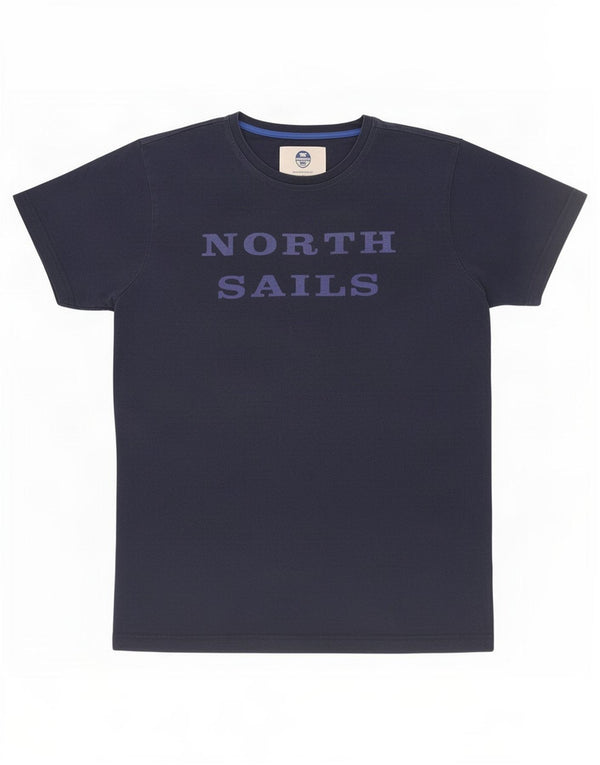 North Sails Herre Grafisk T-Shirt Top 2XL Navy Blue Bomuld