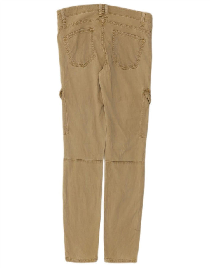 Zara Dame Slim Cargo Bukser EU 38 Small W28 L28 Beige